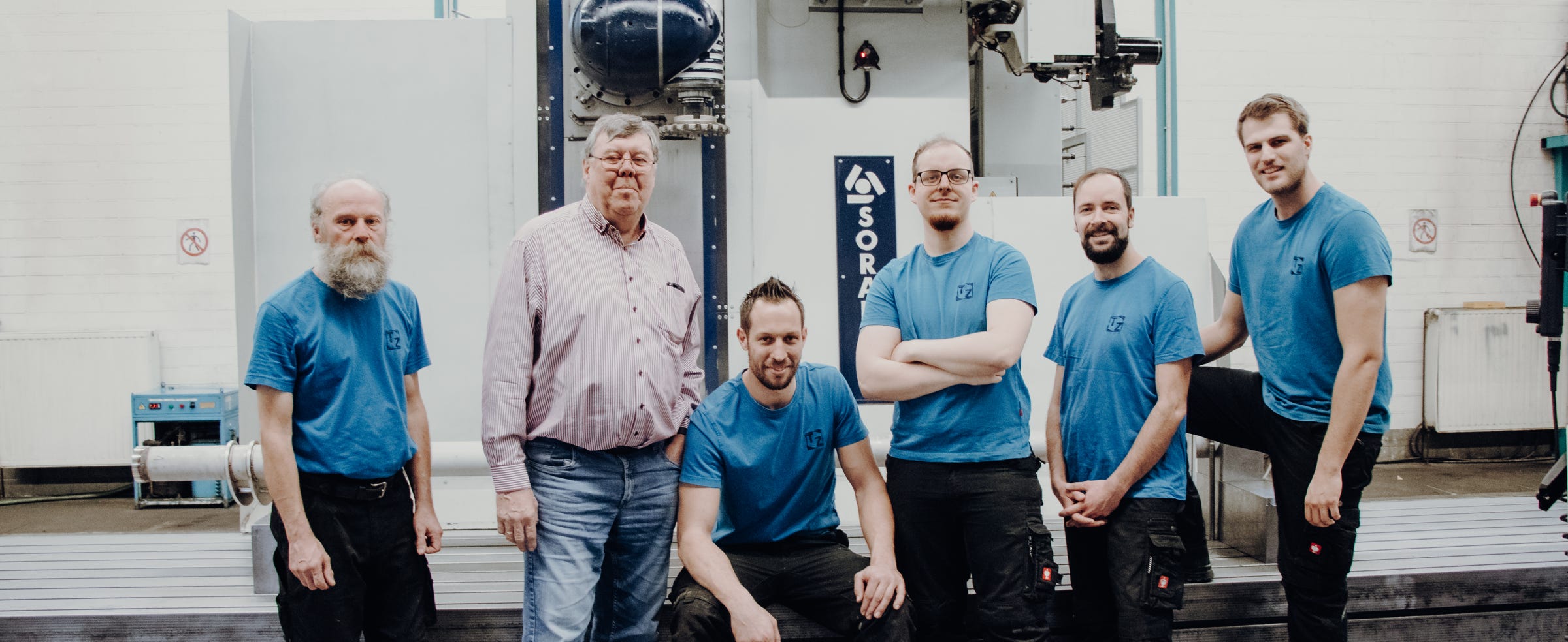 Das Team der Theven Zerspanungstechnik aus Viersen Dülken am Niederrhein in NRW.